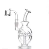 Backwater Clear Glass Bong Hookahs 10mm Female Joint Bubbler Water Pipes 5.8 Inch Oil Dab Rig With Quartz Banger