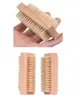 Brosse à ongles en poils de porc naturels, doigt, main, pied pour nettoyer les ongles des mains et des pieds