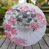 Zijde doek olie papier paraplu regen vrouwen decor vintage dans prop perzik bloesem Chinese immateriële culturele parasol paraguas 210721