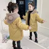 -30 Grad Mädchen Winter Warmer Mantel Kinderkleidung Dicker Parka Kinderkleidung Baumwolljacke Mit Kapuze Plus Samt Oberbekleidung 4-13 Jahre H0909