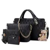 Moda 4pcsset Mulheres Bolsa PU Couro Bolsas de luxo de luxo Bolsa Bolsa Messenger Bag Bag Sacos de carteira Drop 30972230694