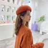 Boinas moda otoño invierno sombrero lana artista francés boina mujer pintor chicas vintage hembra cálido caminar gorra gorros