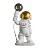 Tafellampen Ruimtestation Astronaut Lamp Kinderkamer Creatieve LED Bureaulamp Baby Cartoom Slaapkamer Art Decor Hars R308L