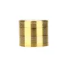 Zinc Alloy Cigarette Grinder Mill 4-Layer Metal Rökning Tillbehör Breaker Gold Grass Cutter Diameter 1.54Inches