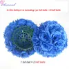 1PC Full Flower Ball Artificial Silk Rose Wedding Centerpieces Kissing Pomanders Marriage Party Year's Decor Flori 210624