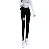 여성용 바지 Capris Cotton Elastic Denim 고품질 긴 여성 Slim Fit Spring 2022 Black Skinny Leggings 여름 청바지를위한 여름 청바지