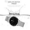 Montre-bracelets Wwoor Watch For Women Top Ladies Quartz Mesh Belt Ultra-Thin Watches Steel Imperproof-Wristwatch