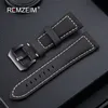 Handmade 4 Color Watch Acessórios Vintage Genuine Crazy Crazy Curtice 20mm 22mm 24mm 26mm Watchband Watch Strap Relógio Band H0915