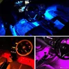 Car USB LED RGB Atmosphere Strip Light 4 In 1 Remote Voice Control Interior Styling Decorative Dynamic tmosphere lamp2402