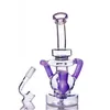 Hookah 8 inch Green Pink Green Fab Egg Recyler Dab Rig Glass Water Bong Bubbler Dab Rigs 14mm glass banger bubbler