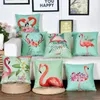 Loving Gift Kissenbezug mit Flamingo-Muster für die Rückseite, quadratisch, 45 cm, dekorativer Überwurf-Kissenbezug, für Zuhause, Sofas, Betten, Dekorationen, Kissen/Dez