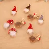 Christmas Cartoon Elk Clip Decoration Creative Old Man Doll Gnome Wood Family Photo Clips Xmas Tree Ornament 3st/Set XD24831