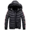 Män Vinterjacka Parkas Coat Brand Casual Warm Tjock Vattentät Padded Coats Fur Collar Hooded Mäns Jacka Parkas 211204