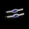 12 PCS Fashion wear Luxury Blue Crystal Barrette Diamante Clip Rhinestone Hairgrips For Women Jewelry Accessories