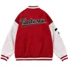 Złamane serce haft kurtka uniwersytecka płaszcz mężczyźni kobiety Patchwork hiphopowy sweter Harajuku Retro Baseball Bomber modna kurtka 211110