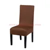 Krzesło obejmuje 50 sztuk Poly Stretch Dining Cover dla Home El Wedding Solid Universal Spandex White Black Red Blue Decor