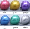 50 sztuk / zestaw 10-calowy błyszczący dekoracji Metal Pearl Latex Balony Grube Chrome Metallic Kolory Nadmuchiwane Kulki Powietrzne Globos Przyjęcie urodzinowe