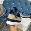 가이아 플랫폼 Espadrilles Stella McCartney 샌들 8cm 증가 패션 웨지 데님 여름 신발 7760