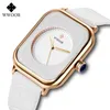 wwoor高級レディースウォッチトップブランドファッションスクエアカジュアルレザーホワイトレディースドレス腕時計レモーマウエZegarek Damski 210527