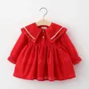 2021 Nouvelle robe de bébé pour filles princesse dentelle robe vêtements nouveau-nés enfant fête d'anniversaire tutu robes bébé fille vêtements 0-2y Q0716