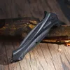 Czarny stalowy nóż składany na zewnątrz przenośny nóż szybkie otwieranie ostre narzędzie ratownicze na zewnątrz składane narzędzie EDC HW186