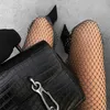 Elloce Diamond Fishnet Spodnie Damskie Seksowne 2020 Lato Hollow Out Transparent Loose Long Club Spodnie Diamante Patrz Spodnie X0629