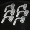 20pcs fumer entièrement soudé sablé Quartz Banger 14mm clous mâles pour Bongs Dab Rigs verre bulle Carb Caps Silicone Nectar DHL