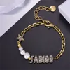 Bracelet de diamant en or de haute qualité Bijoux de luxe Lettre de luxe D Mode Femme Chaîne Grand Bracelets Casual Bracelet D2110145HL