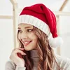 Europa en Amerika Bt verkopen winter Santa wollen garen hoed moeder baby pompom gebreide beanie hoed voor kerst decoratie