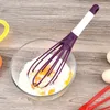 12 Inch Multifunctional Manual Rotating Whisk Foldable Whipped Cream Mixer Egg Beater Silicone Whisk Kitchen Baking Tools