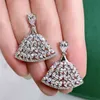 100% 925 sterling silver brud kjol för kvinnor lyx skapad moissanit diamant fina smycken bankett parti örhängen