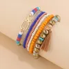 Bracelets porte-bonheur bohème multicouche gland perles bracelets pour femmes accessoires Boho ananas ensemble Pulseras Feminina