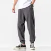 2021 Mäns Joggare Harembyxor Man Svart Bomull Bekväm Pant Casual Streetwear Loose Trouser Koreansk stil Man Sweatpants X0723