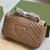 Marmont Fashion Designers G Womens Högkvalitativa mynt Purses Crossbody Flap Handväska Kedjor Verkliga läder Damer axelväska Purse Cross Body Clutch Handväskor Plånbok