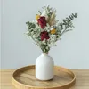 1 wiązka mieszana róża stokrotka Babysbreath zachowany suszone mini kwiaty bukiet z wazon Pogromicjusz domowy pulpit biuro dekoracji 211023