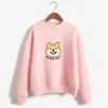 Женщины Harajuku Hoodios Fleece Осень Kawaii Симпатичные Японские Аниме Shiba Innu Пуловер Толстовка KPOP Moletom Sudadera Mujer 210527