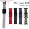 Sport Nylon-band voor Apple Watch Ultra 49mm band 41 mm 45 mm 42 mm 38 mm 40 mm 44 mm stofachtige polsbanden geweven horlogeband Iwatch-serie 8 7 6 SE 5 4 3 2 1 riem