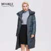 Miegofce winter vrouwen jas lange hoge kwaliteit katoenen jas vrouwen warme jas H-versie eenvoudige parka d21844 211007