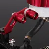 2 x CNC 빨간색 범용 오토바이 브레이크 클러치 레버 마스터 실린더