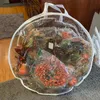 Storage Bags Wreath Container Blanket Clear Durable Tarp Zippered Christmas With Reinforced Handle