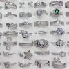 Anel de casamento feminino com zircônia, requintado, imitação geométrica, pedra preciosa, anéis femininos, diamante, prata, joias de noivado, acessórios 219u