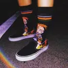 Meias Masculinas Men Crew Anime Skateboard Cartoon Movie Gamers Novidade Meias Hip Hop Calcetines