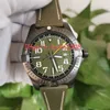 Perfect quality Wristwatches V323952A1L1X1 45mm ArmyGreen Sapphire Alligator leather strap ETA Movement Mechanical Automatic Mens Watch Watches
