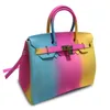 Designer Handtassen 2021 Nieuwe kleur draagbare gepersonaliseerde jelly single schouder geslingerd dames039S Rainbow Frosting Professional Bag 8404802