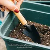 Fabrik 3st / Set Shovel Rake Set Trähandtag Metall Huvudverktyg för Blommor Krukväxter Mini Garden Tool Seed Disseminator RRD12378