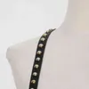 Сексуальная лоскутная заклепка кисточкой для женщин Halter Streetwear Backless Tain Tops Самки летняя мода стильный 210524