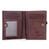 Wallet Men Anti Theft Male RFID Wallet Genuine Leather Vertical Business Card Holder Money Bag Coin Purse Man