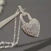 Full diamond V letter pendant necklace Fashion new women necklace High quality stainless steel jewelry