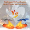 Luzes noturnas 3D Fire Dragon Lamp Home Home Respira Led Table Charging Gift Magic Children's Desk301m