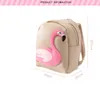Dorywczo Flamingo Mini Plecak Cours Kobiety Mały Portfel Mix Cartoon Styl Color Card Brelok Torebka Student Kid Słodkie Słuchawki Pieniądze Ręka Studka